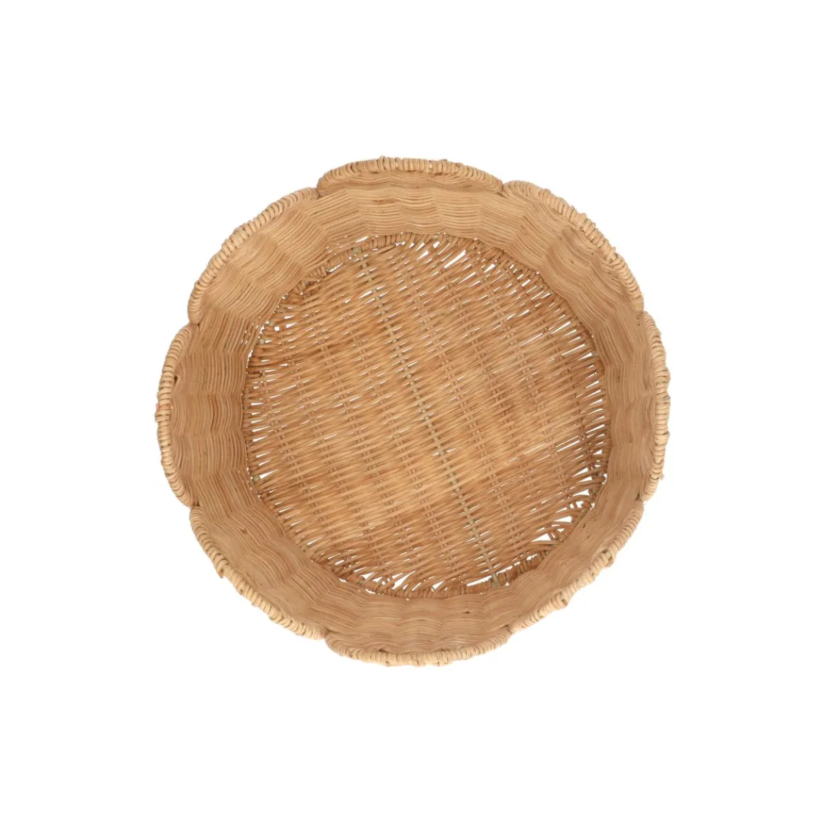 Mandje geschulpt, rattan, 25 cm