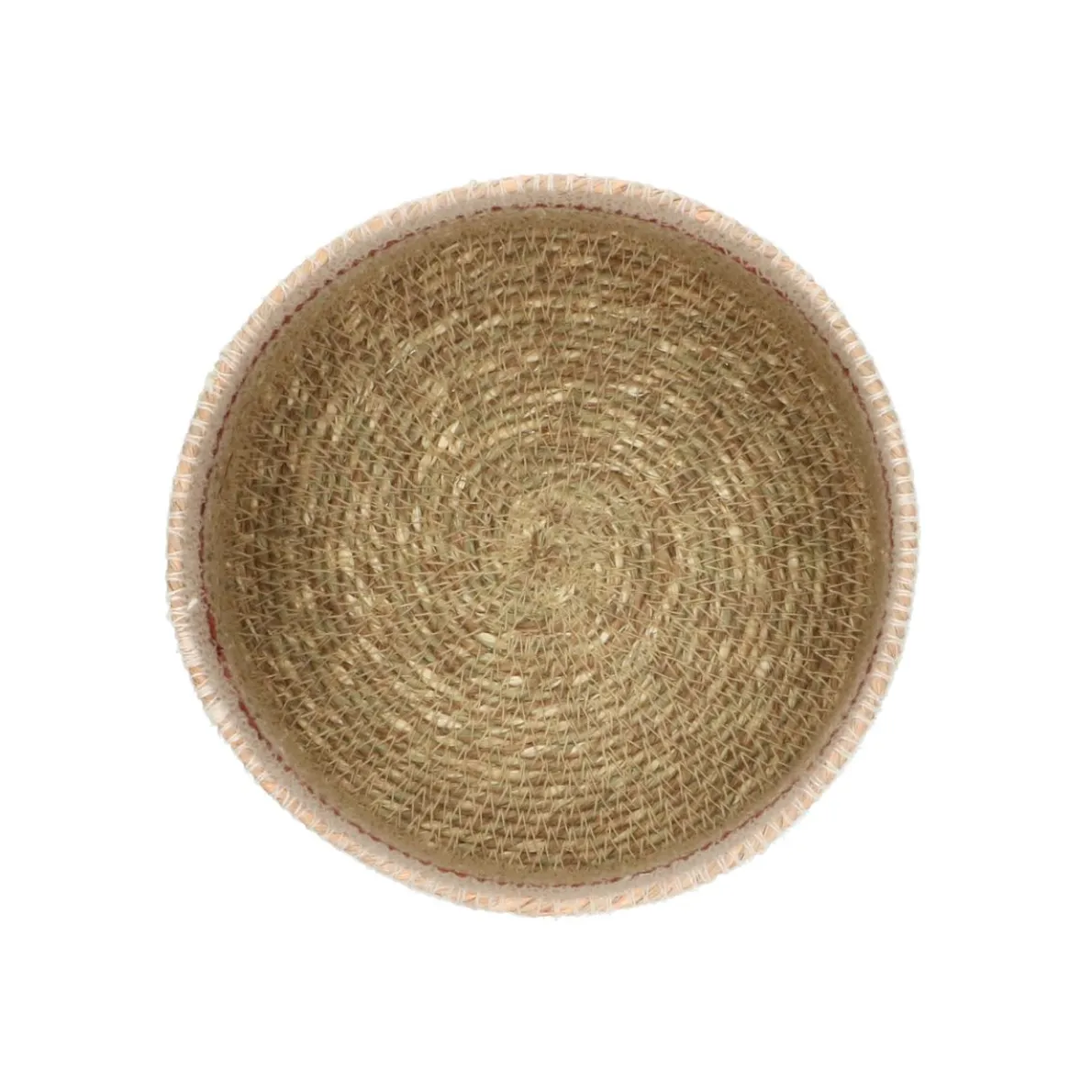 Mandje naturel, zeegras, roze, Ø16 cm