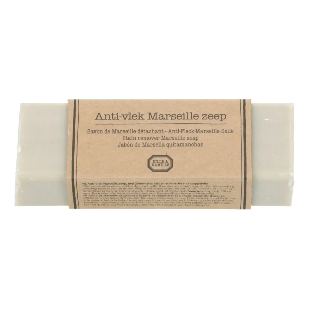 Marseille zeep ‘terre de Sommières’, vlekkenzeep, 100 gram