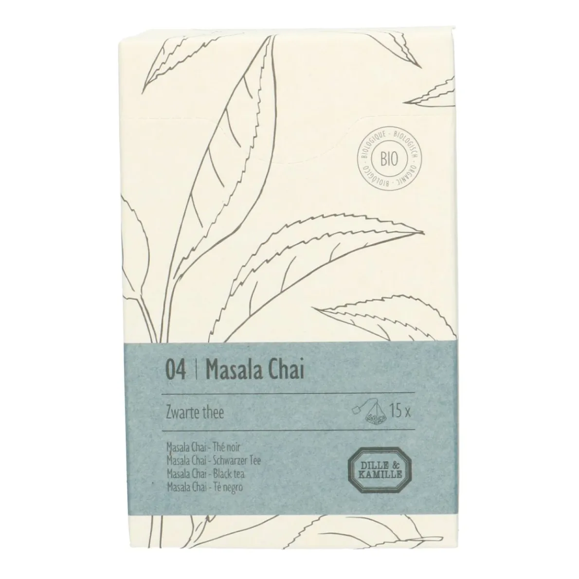 Masala Chai, biologisch, zwarte thee, 15 theebuiltjes