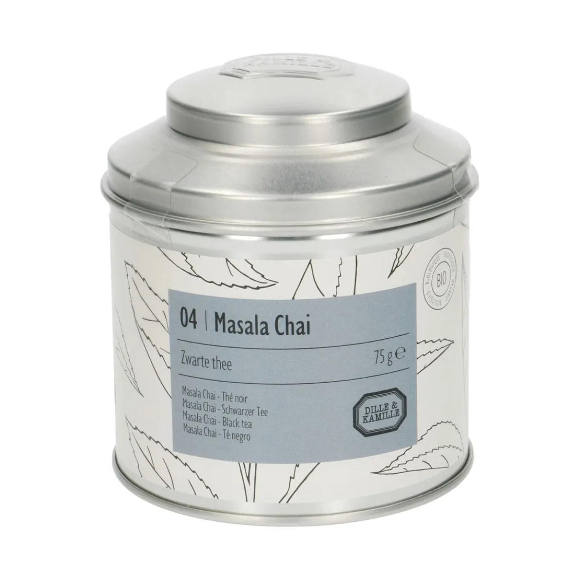 Masala Chai, biologisch, zwarte thee, blik, 75 gram