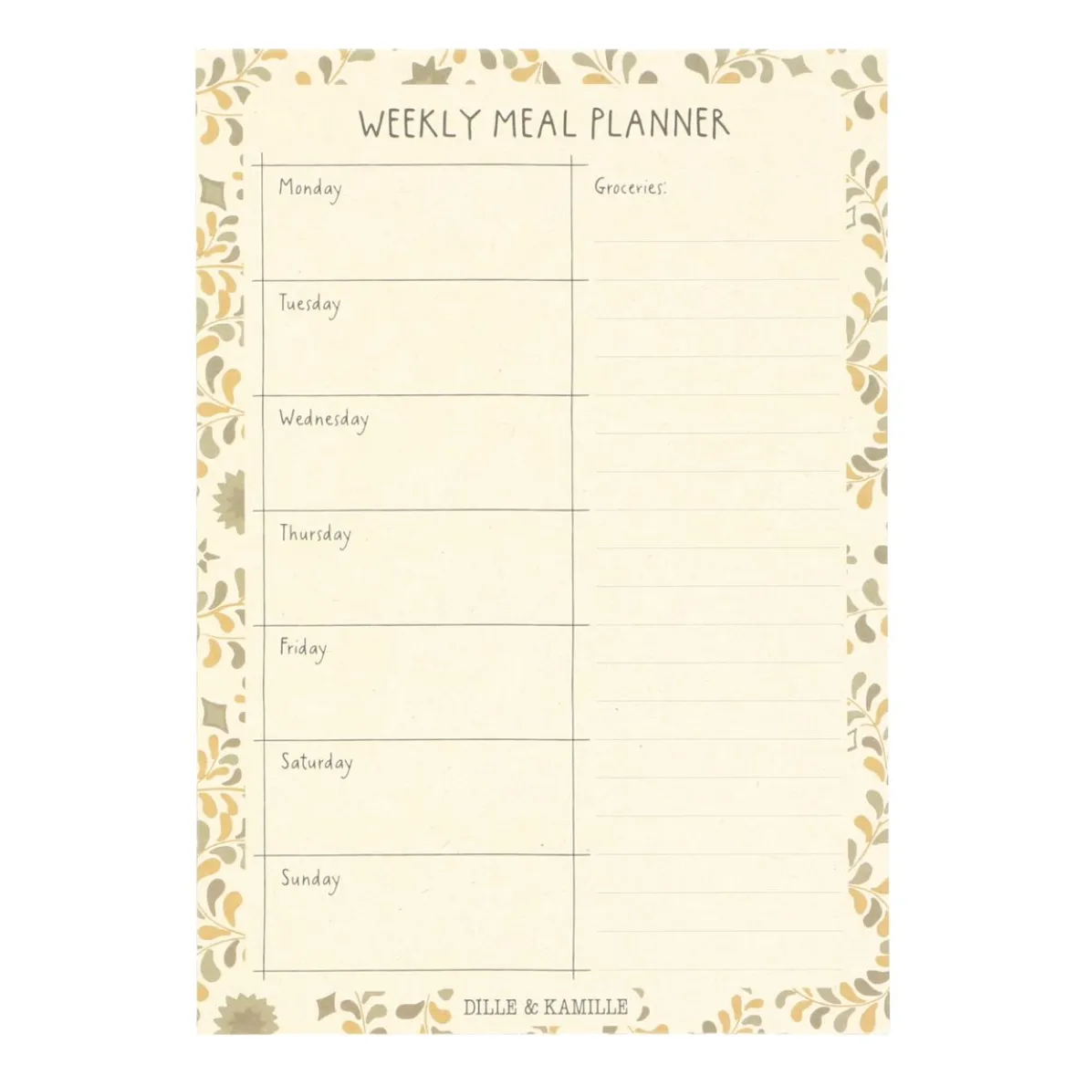 Menuplanner, guirlande, A5