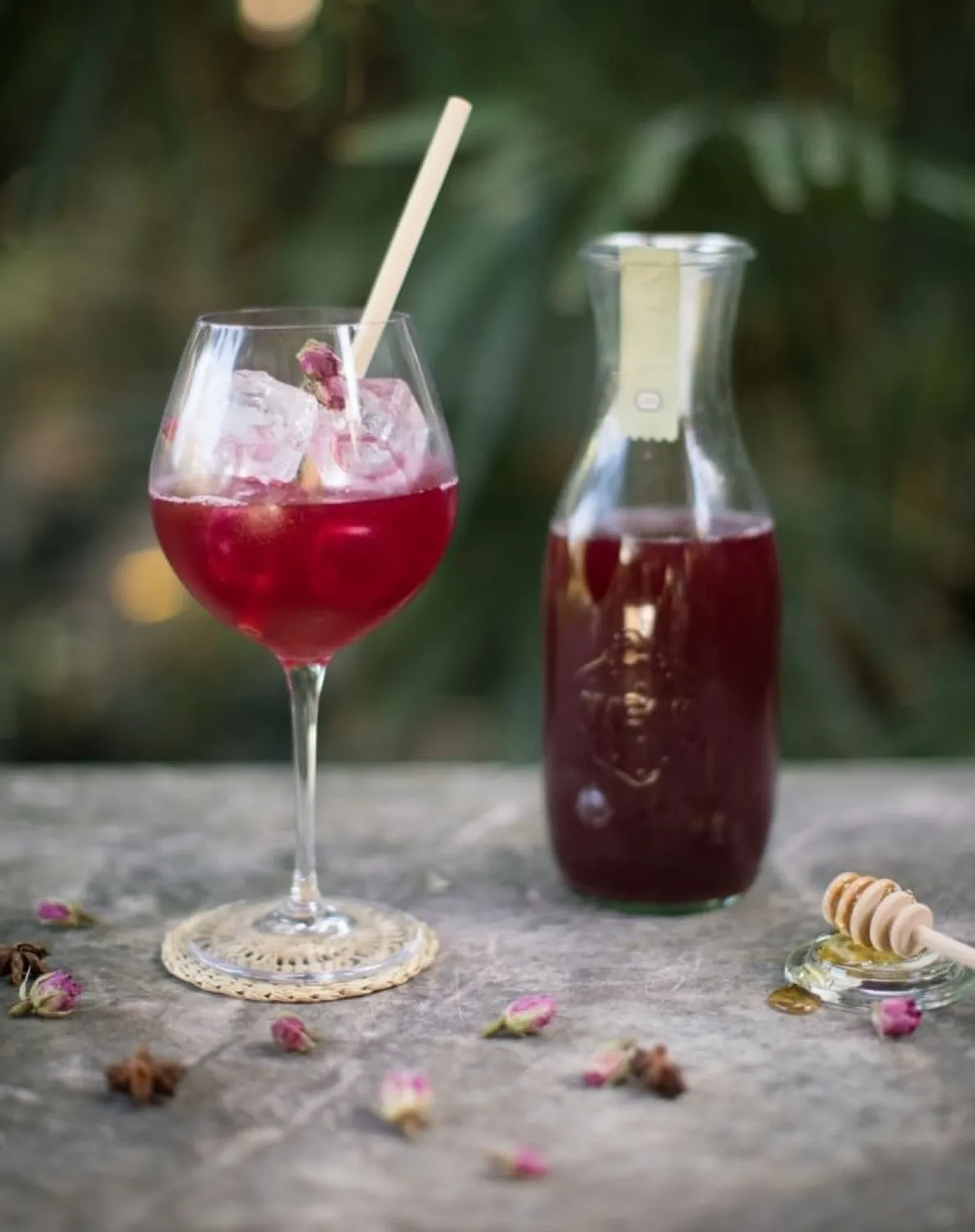 Mix voor mocktail hibiscus/roos/bergthee 26 gram