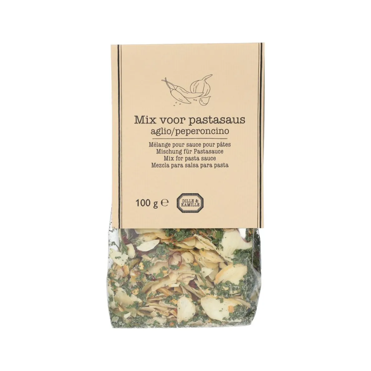 Mix voor pastasaus, aglio e peperoncino, 100 g