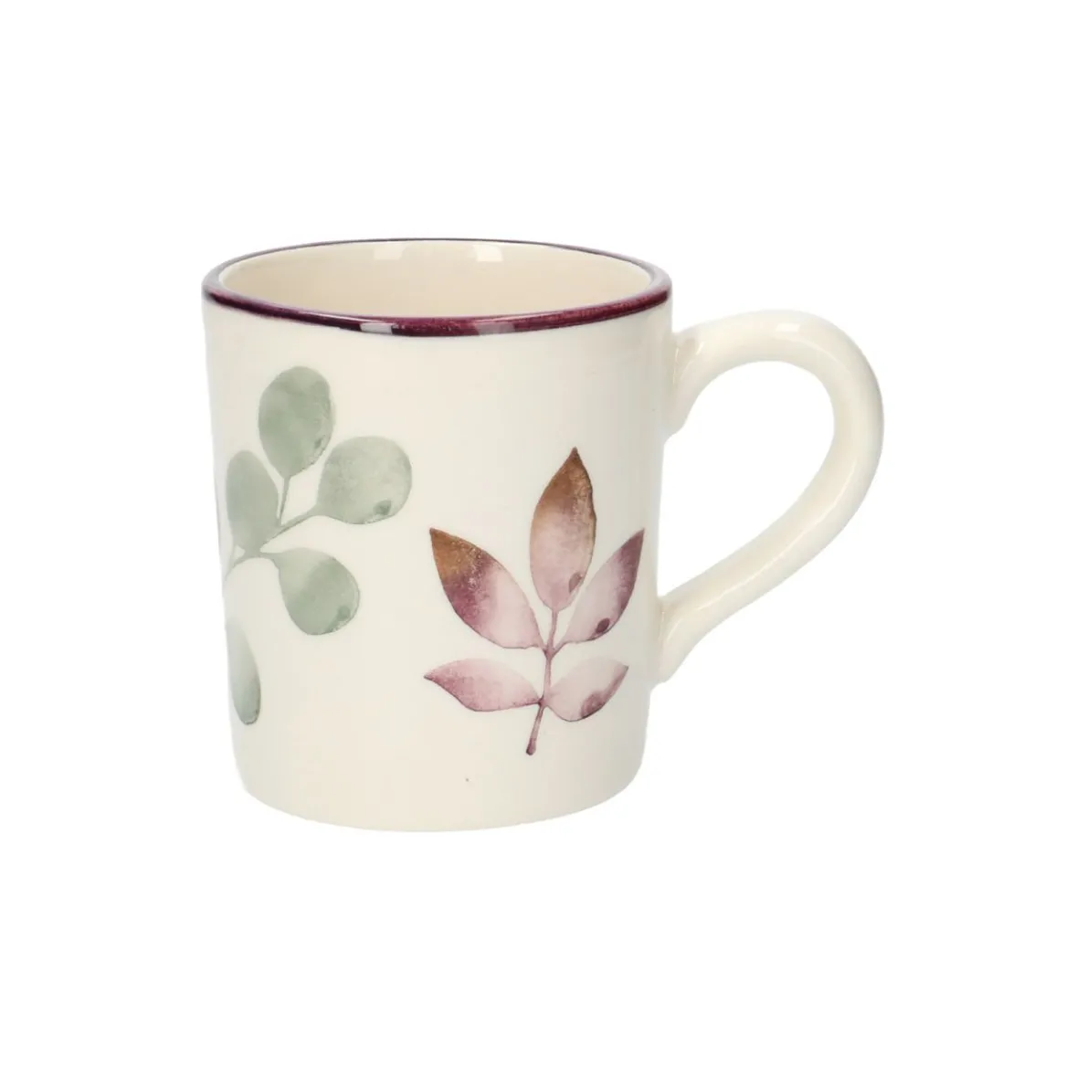 Mok, aardewerk, bladeren, 300 ml