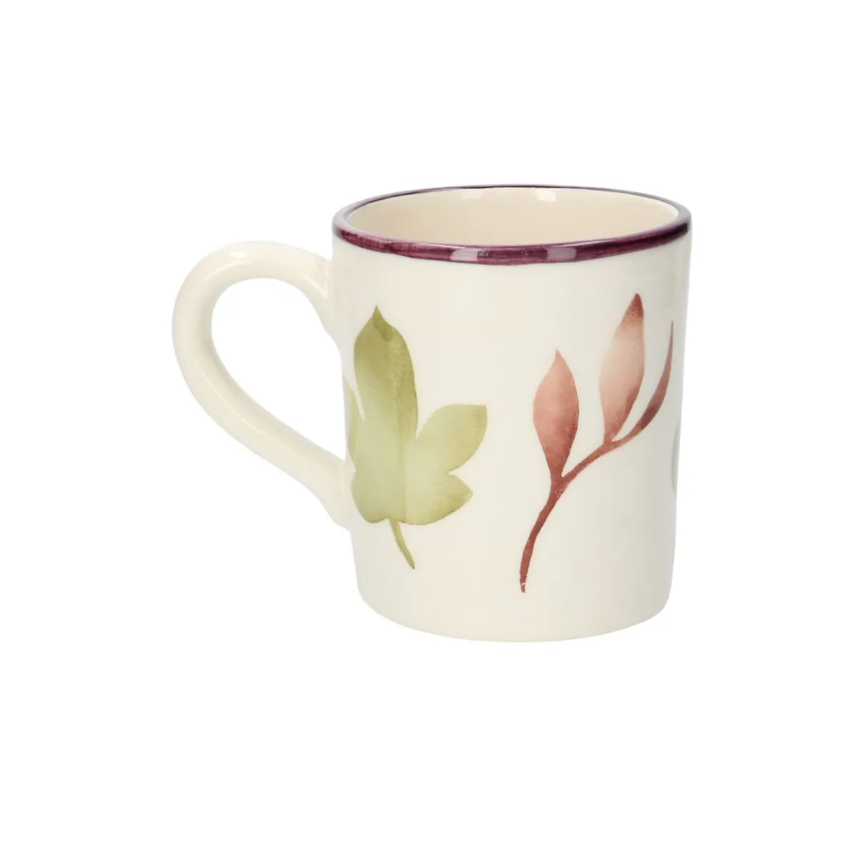 Mok, aardewerk, bladeren, 300 ml