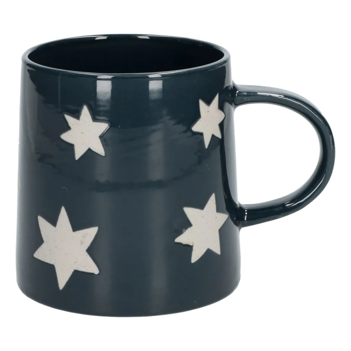 Mok met sterren, steengoed, Ø9 X 9,5 cm