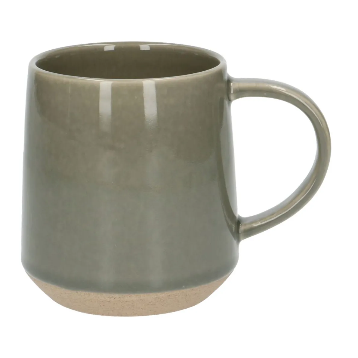 Mok, steengoed, reactive glazuur, tijmgroen, Ø 9 cm