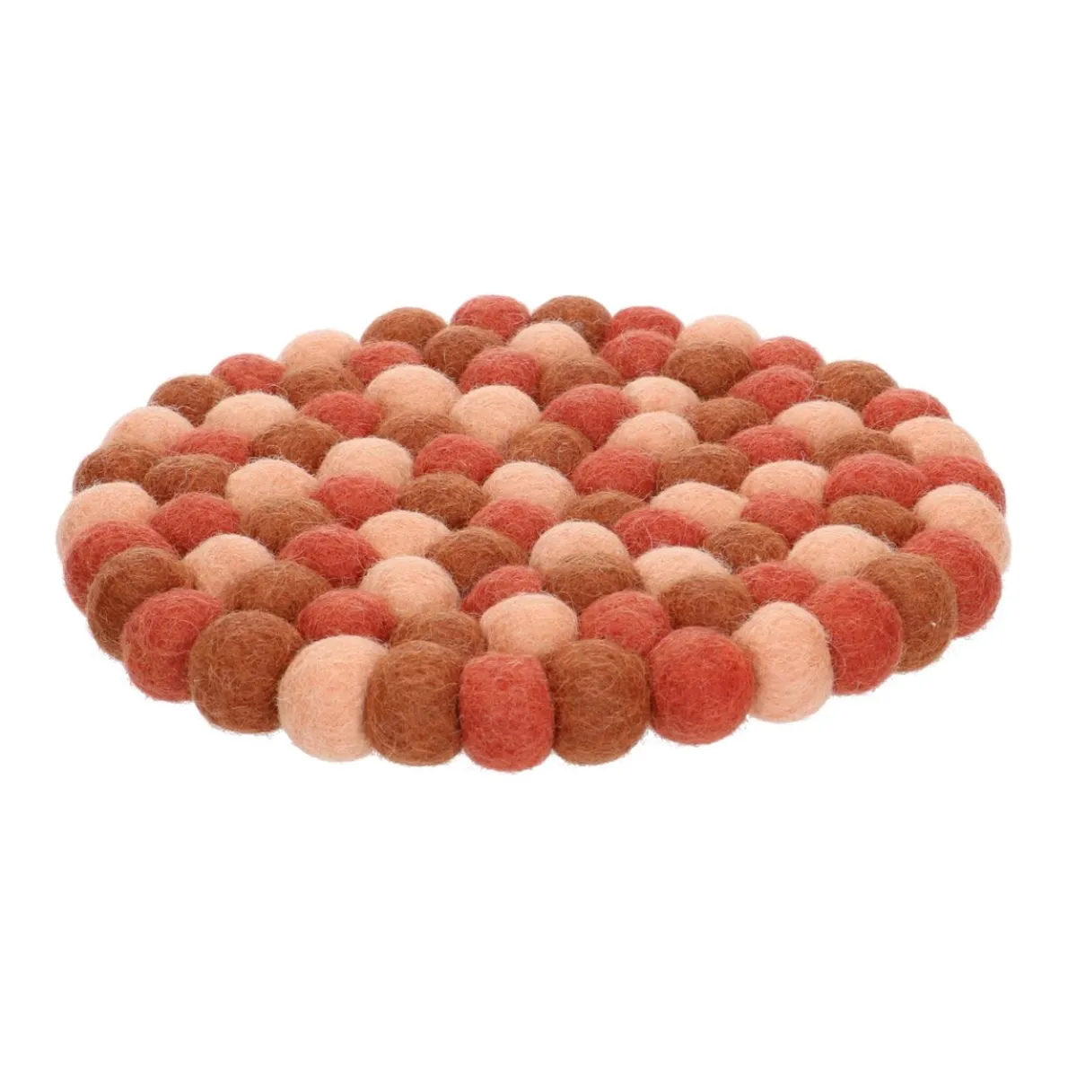 Onderzetter rond, vilt, roze, Ø 21 cm