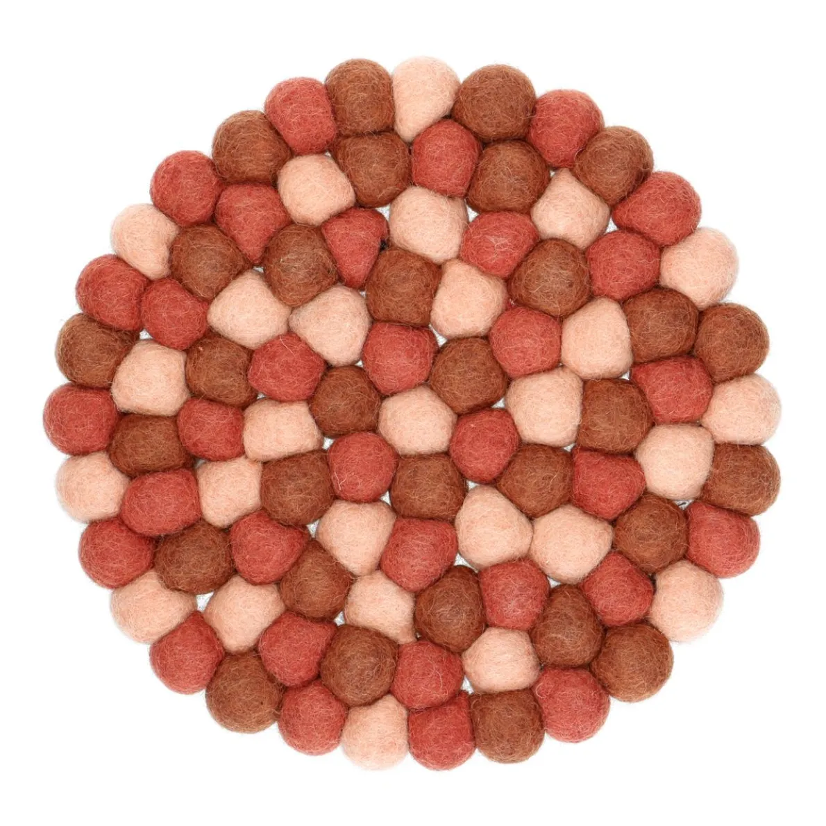 Onderzetter rond, vilt, roze, Ø 21 cm