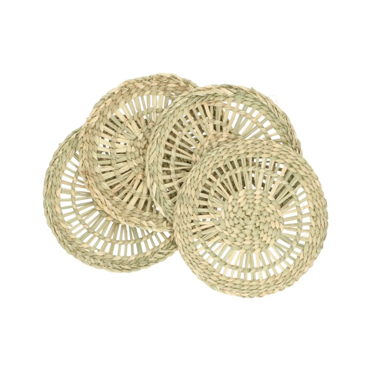 Onderzetter rond, zeegras, Ø 11 cm, 4 stuks