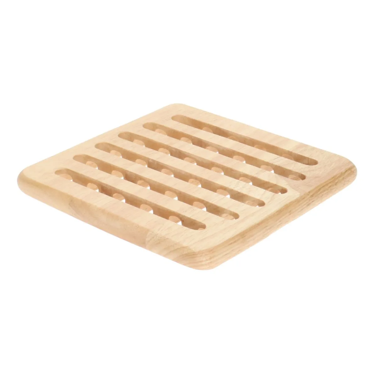 Onderzetter vierkant, rubberhout, 21 x 21 cm