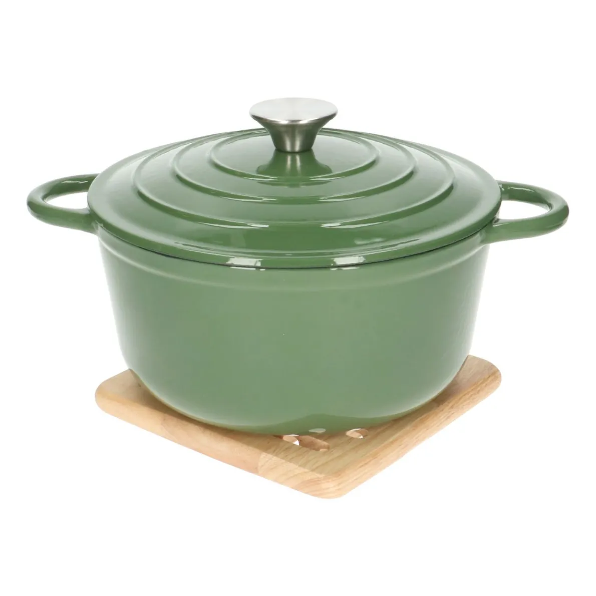 Onderzetter vierkant, rubberhout, 21 x 21 cm