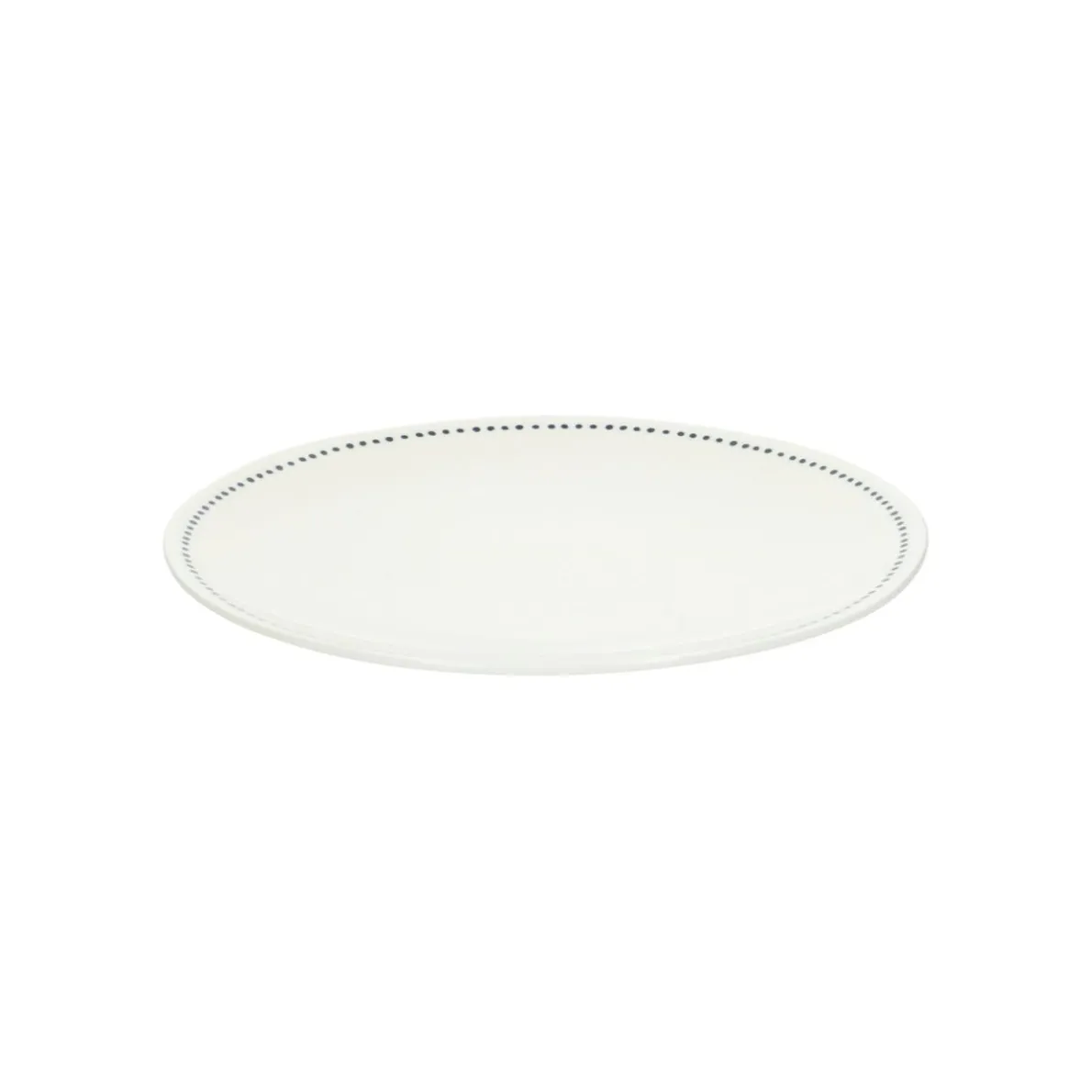 Ontbijtbord met blauwe stip, organisch, porselein, Ø 20 cm