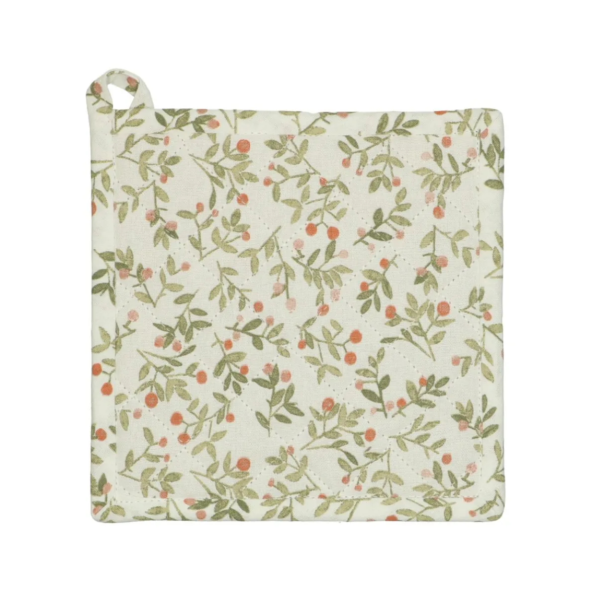 Pannenlap, bio-katoen, oranje bessen