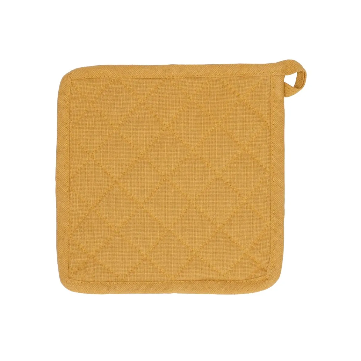 Pannenlap, bio-katoen, okergeel gemêleerd