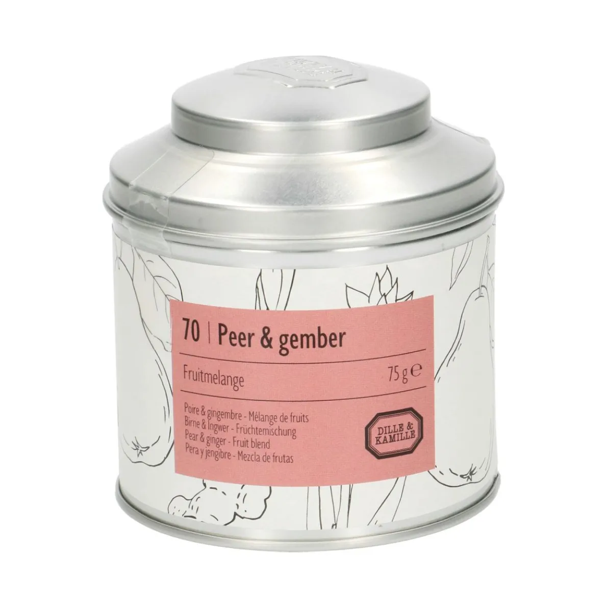 Peer & gember, fruitmelange, blik, 75 gram