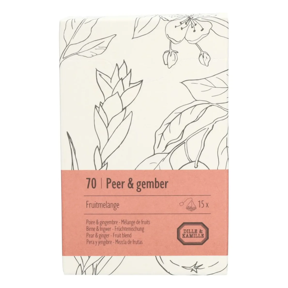 Peer en gember, fruitmelange, 15 theebuiltjes