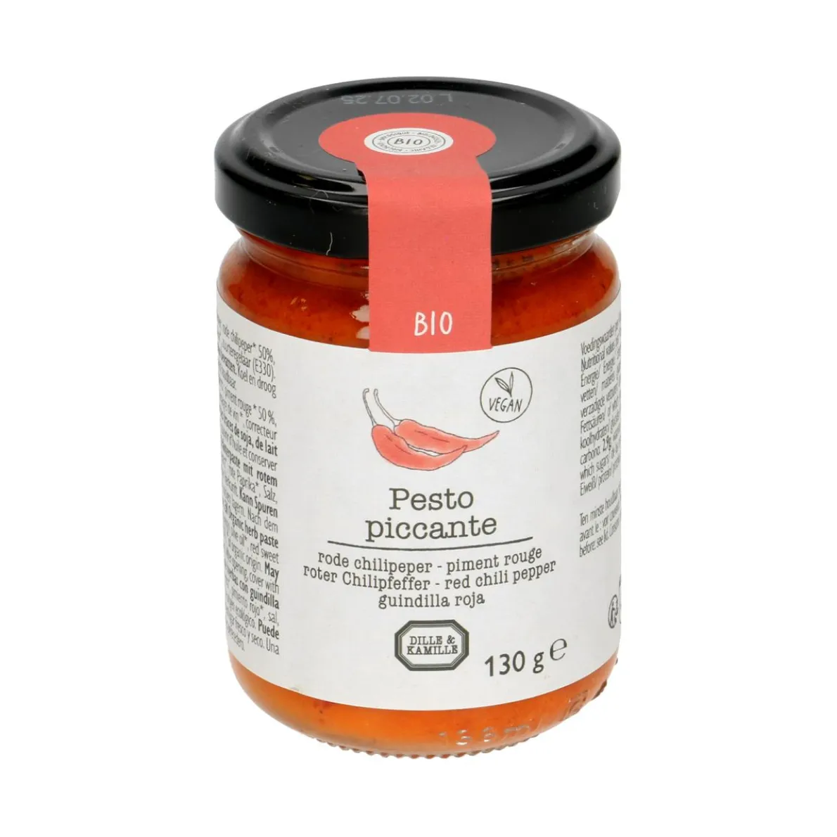 Pesto piccante, biologisch, vegan, 130 gram