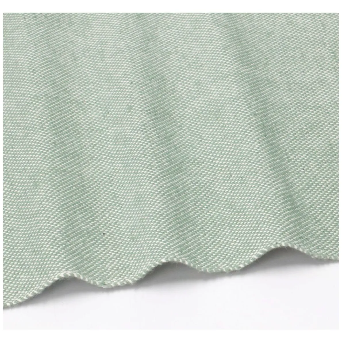 Placemat franjes, GOTS bio-katoen, groengrijs, 35 x 50 cm