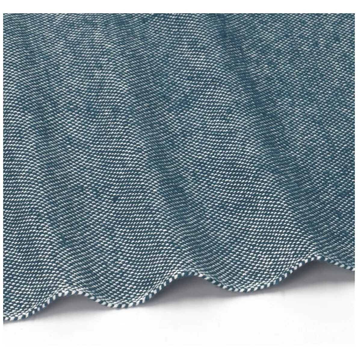 Placemat franjes, GOTS bio-katoen, blauw, 35 x 50 cm