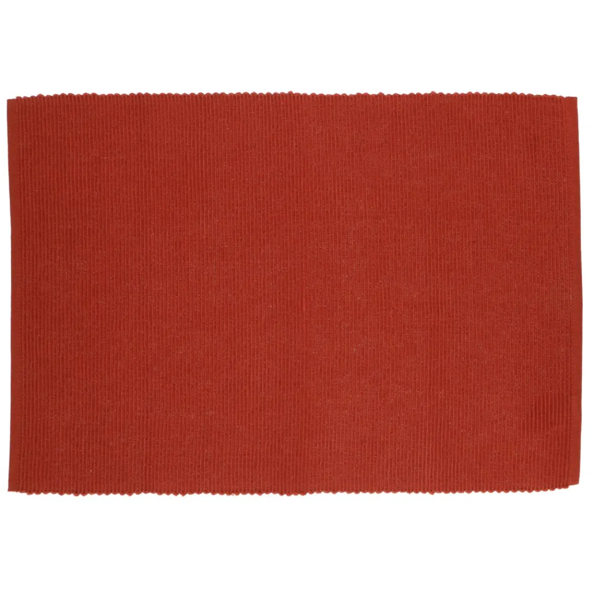 Placemat geribbeld, GOTS bio-katoen, bordeaux rood, 35 x 50 cm