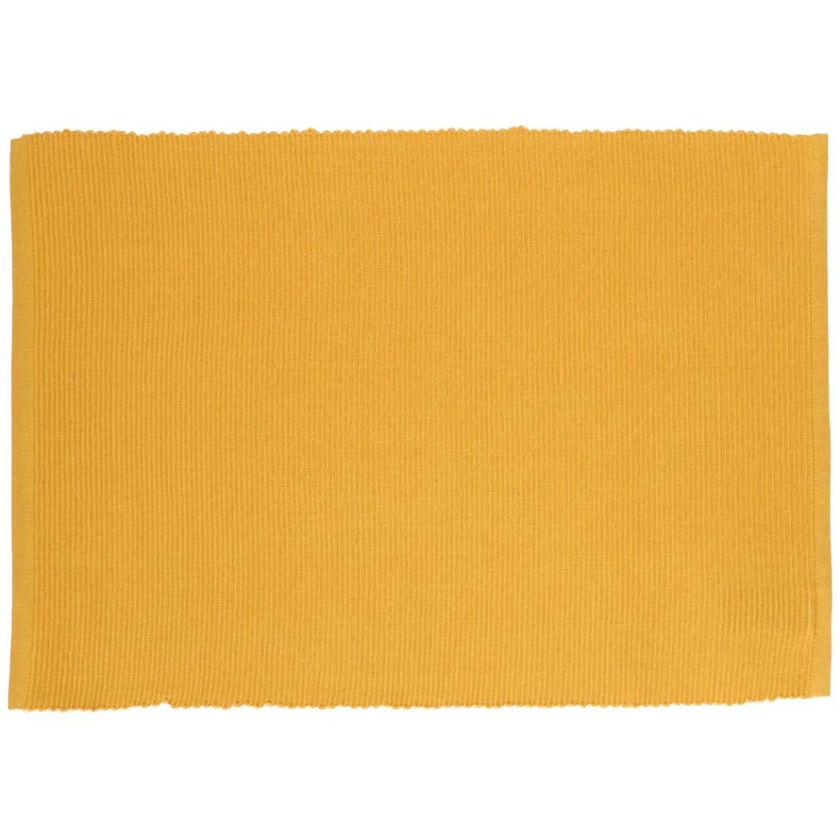 Placemat geribbeld, GOTS bio-katoen, okergeel, 35 x 50 cm