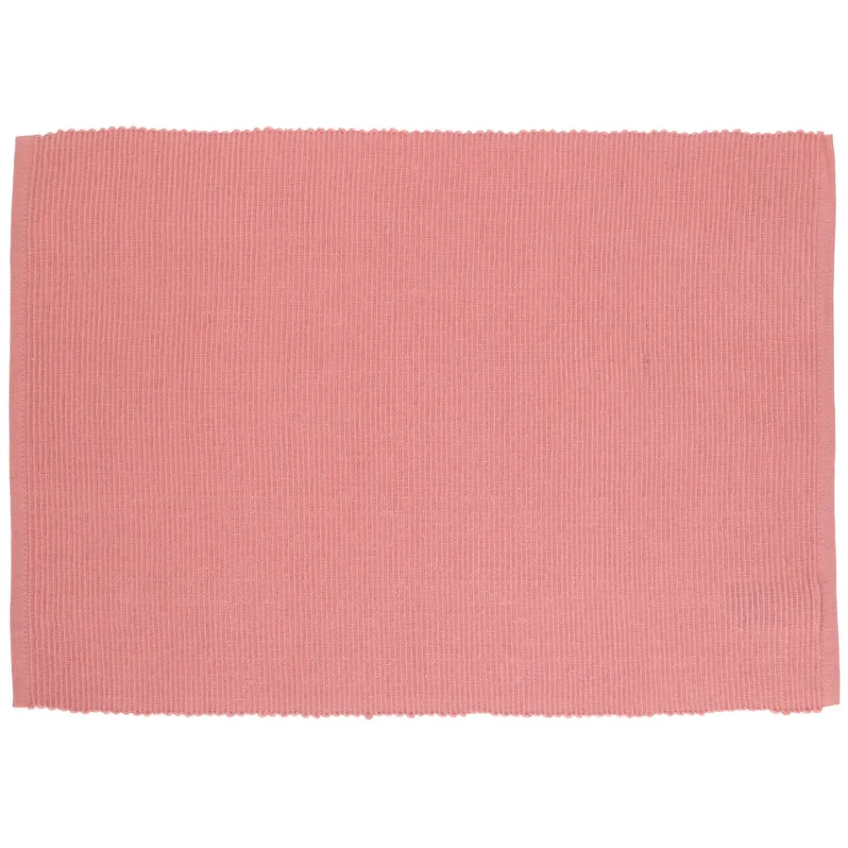 Placemat geribbeld, GOTS bio-katoen, donker roze, 35 x 50 cm