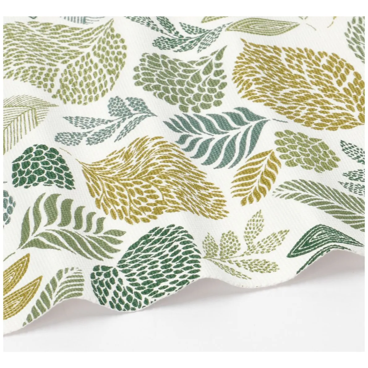 Placemat geribbeld, GOTS bio-katoen, bladmotief, 35 x 50 cm