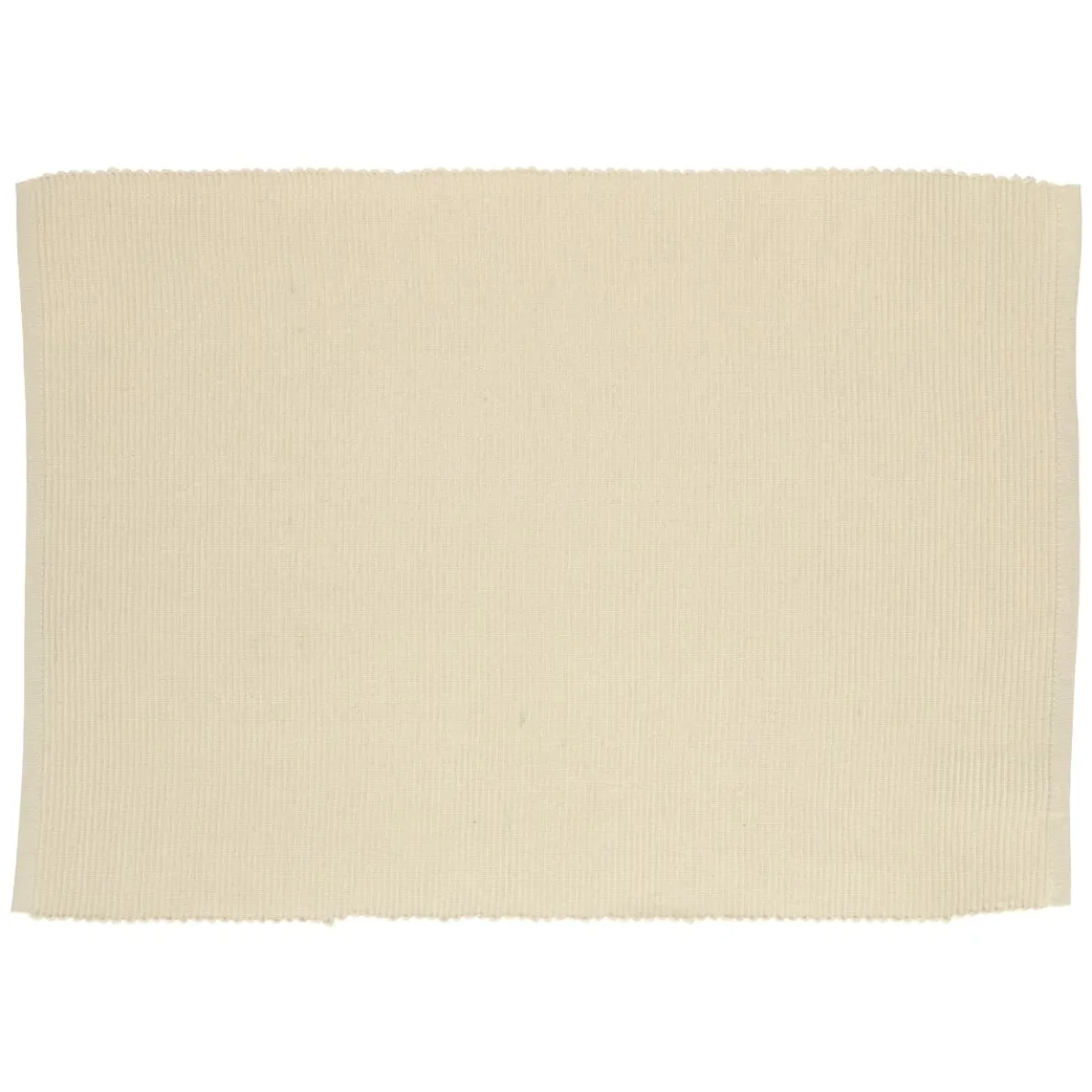 Placemat geribbeld, GOTS bio-katoen, zandgrijs, 35 x 50 cm