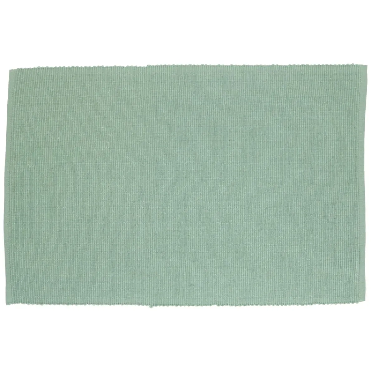 Placemat geribbeld, GOTS bio-katoen, groengrijs, 35 x 50 cm