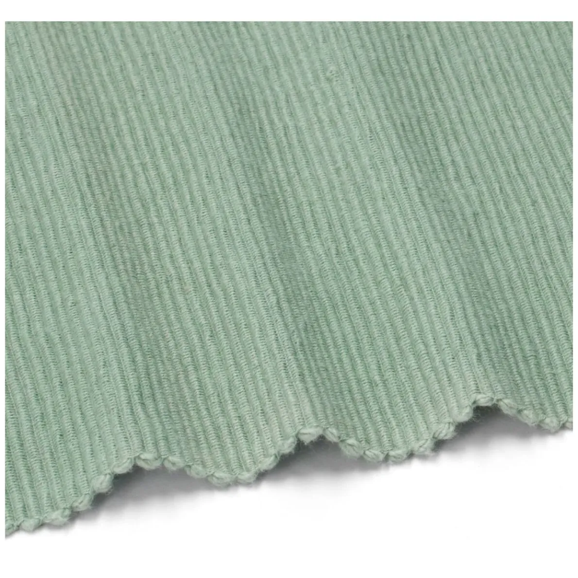Placemat geribbeld, GOTS bio-katoen, groengrijs, 35 x 50 cm