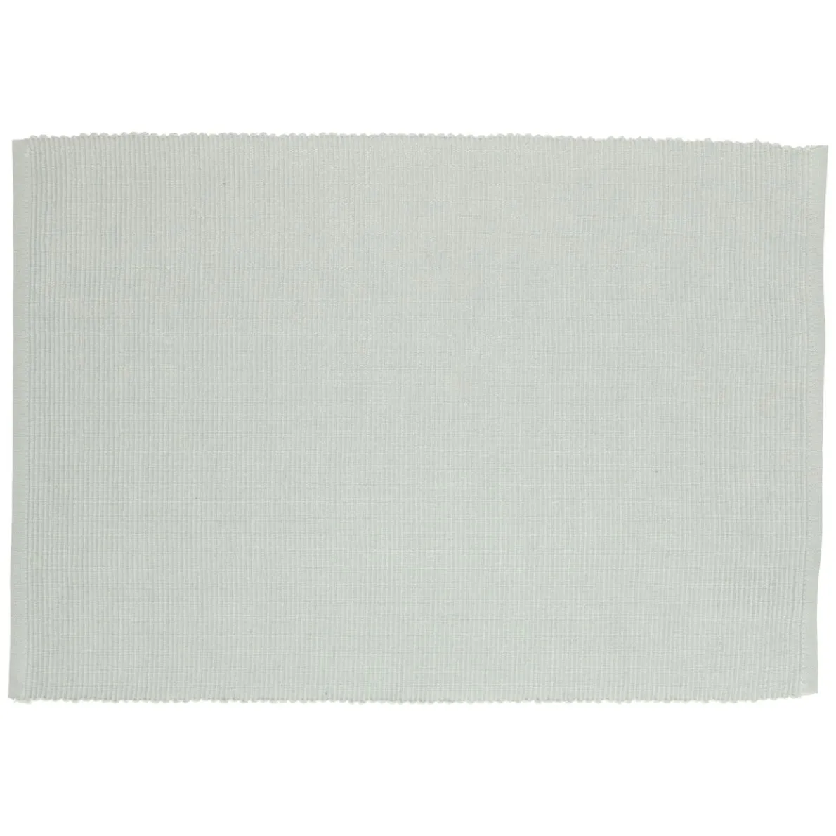 Placemat geribbeld, GOTS bio-katoen, lichtgrijs, 35 x 50 cm