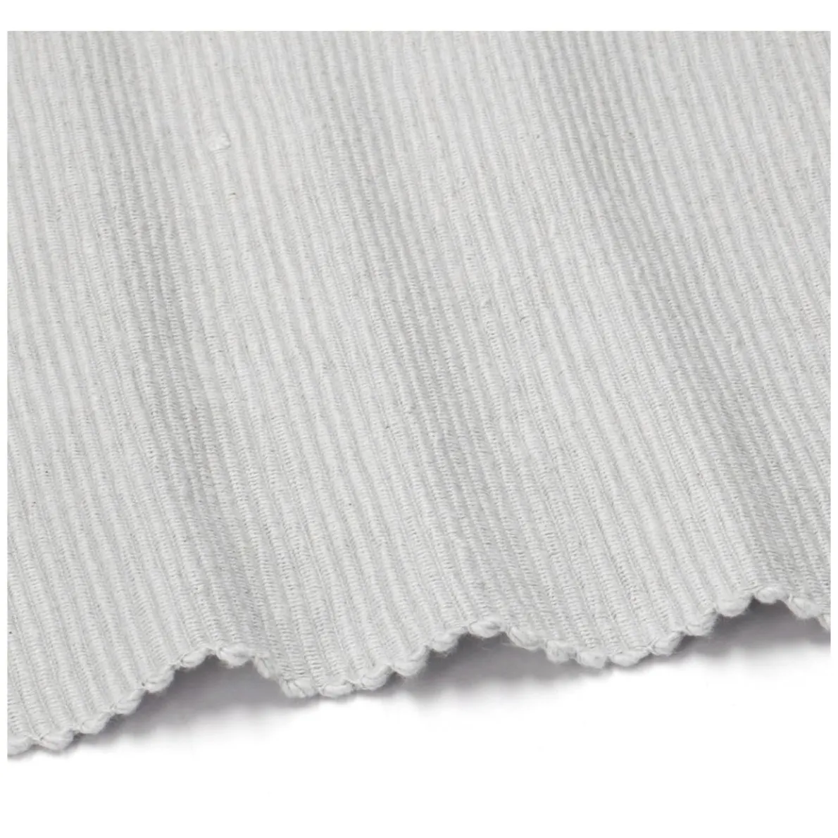 Placemat geribbeld, GOTS bio-katoen, lichtgrijs, 35 x 50 cm