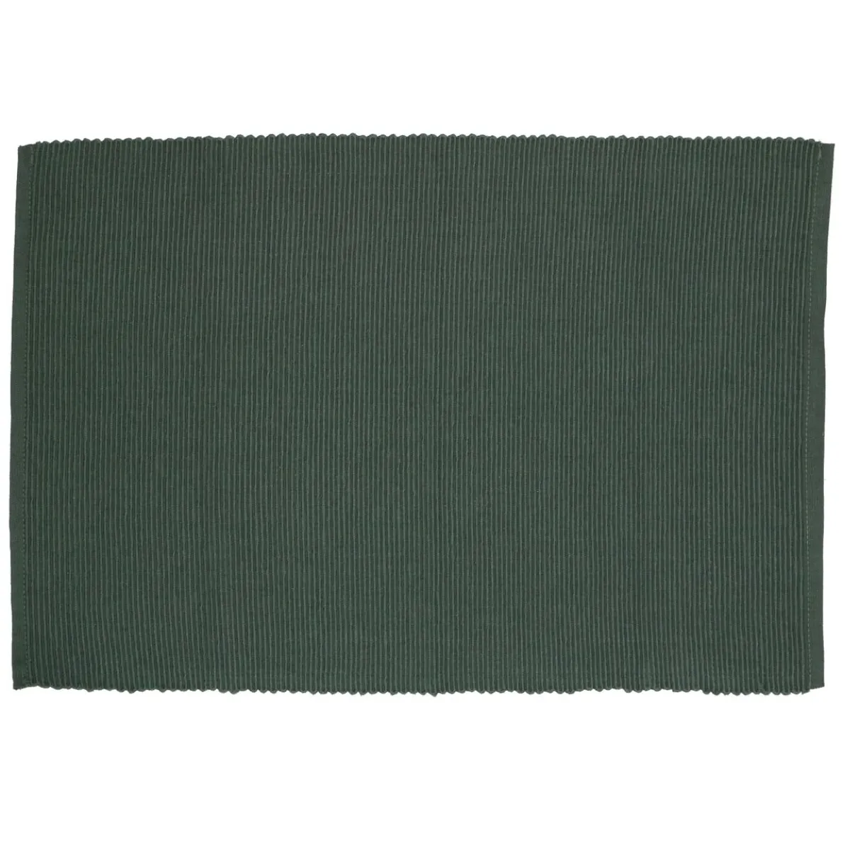 Placemat geribbeld, GOTS bio-katoen, donkergroen, 35 x 50 cm
