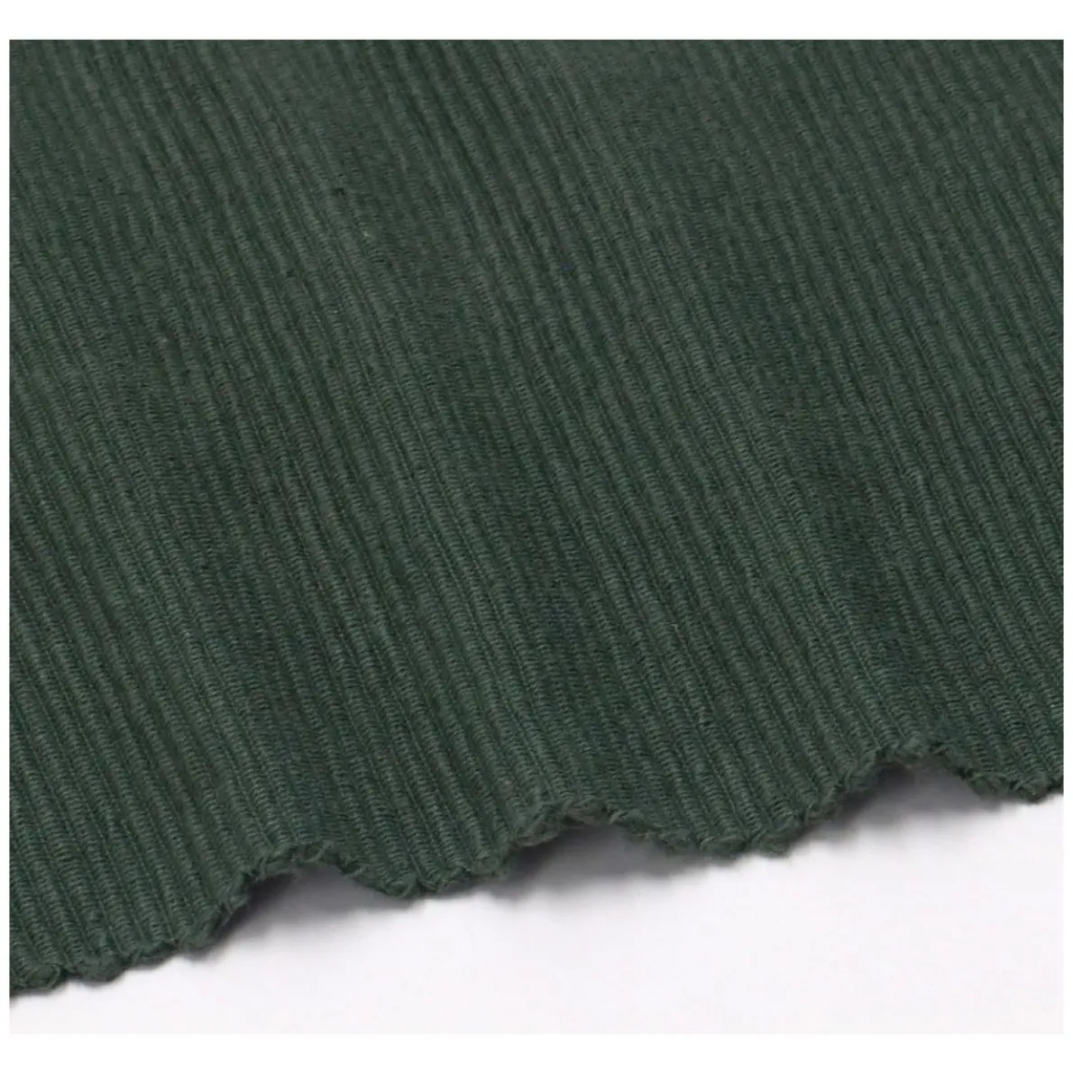 Placemat geribbeld, GOTS bio-katoen, donkergroen, 35 x 50 cm