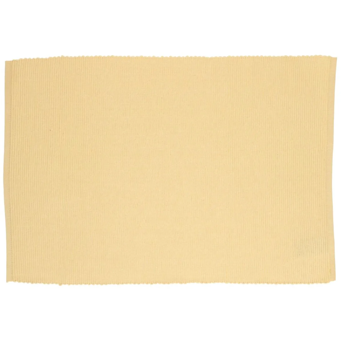 Placemat geribbeld, GOTS bio-katoen, korengeel, 35 x 50 cm