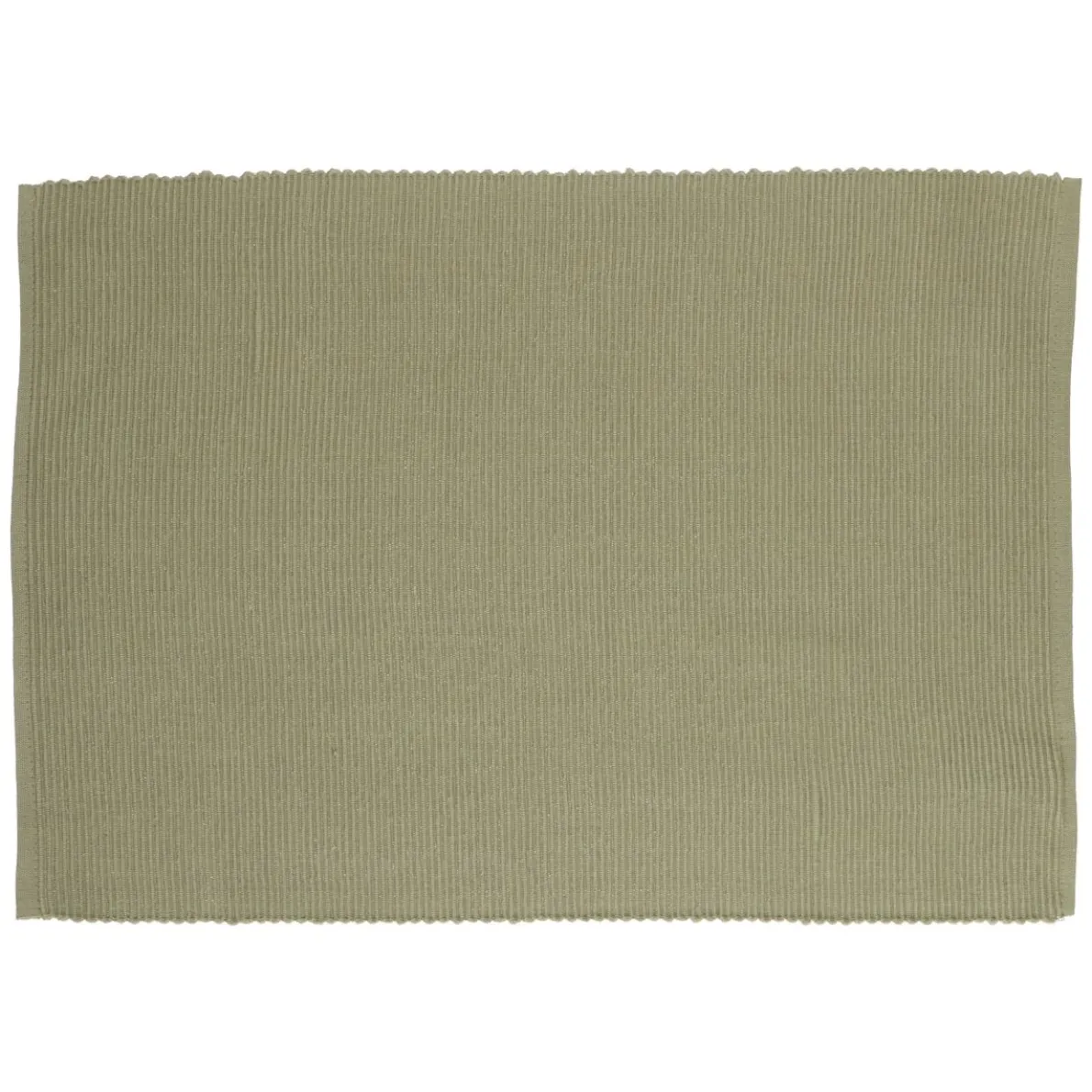 Placemat geribbeld, GOTS bio-katoen, tijmgroen, 35 x 50 cm