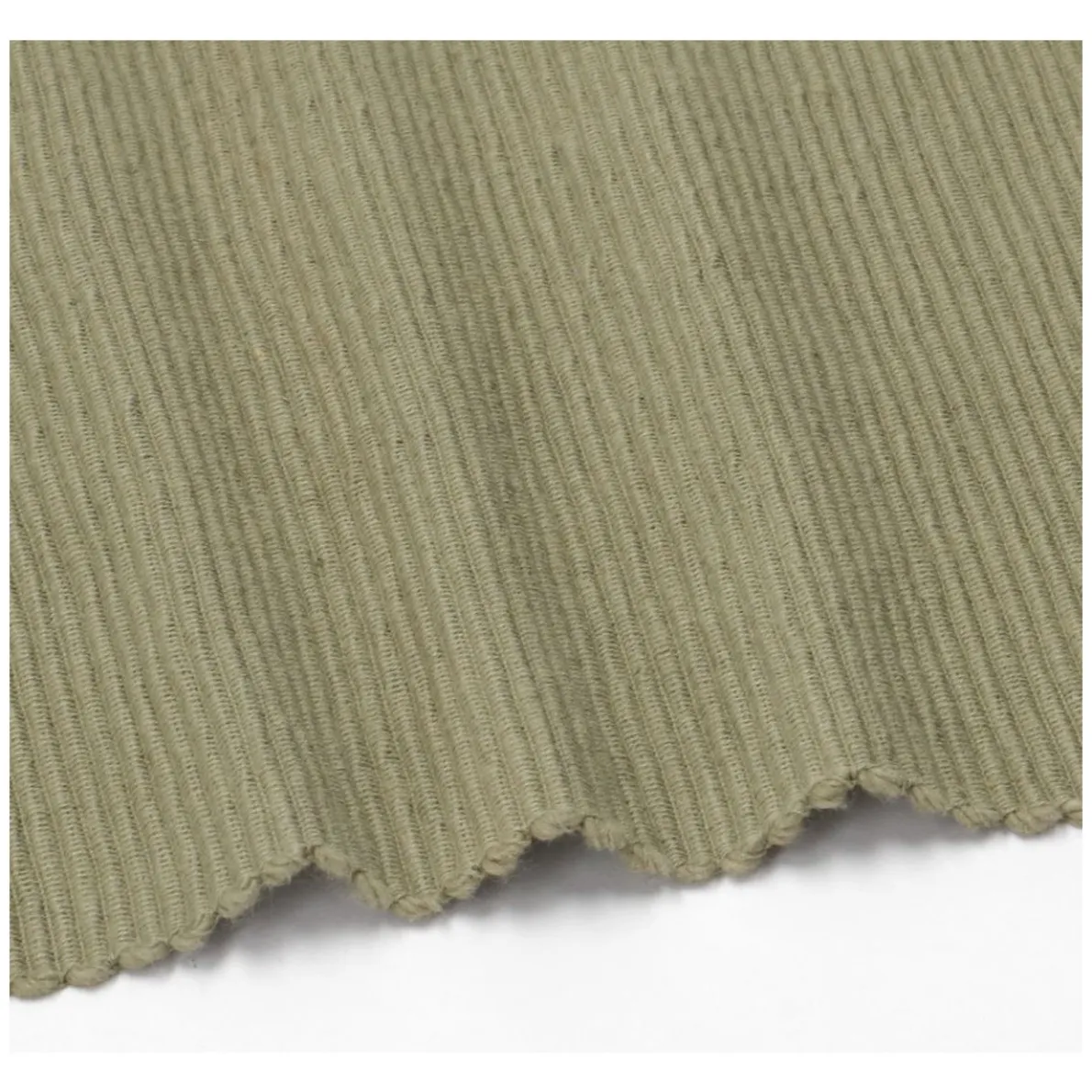 Placemat geribbeld, GOTS bio-katoen, tijmgroen, 35 x 50 cm