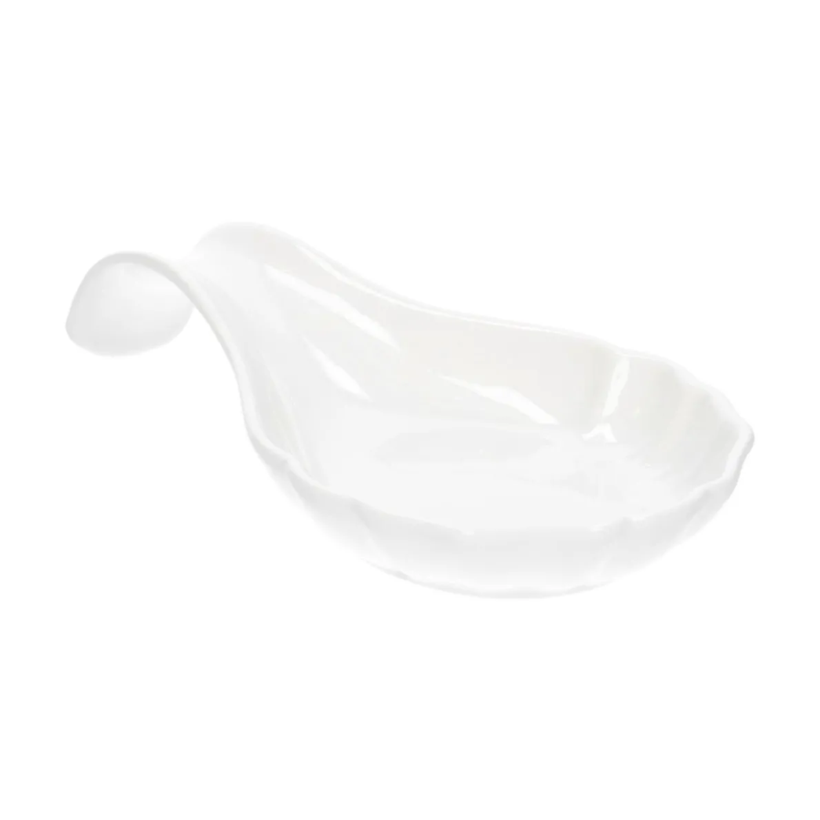 Pollepelhouder, porselein, schulprand