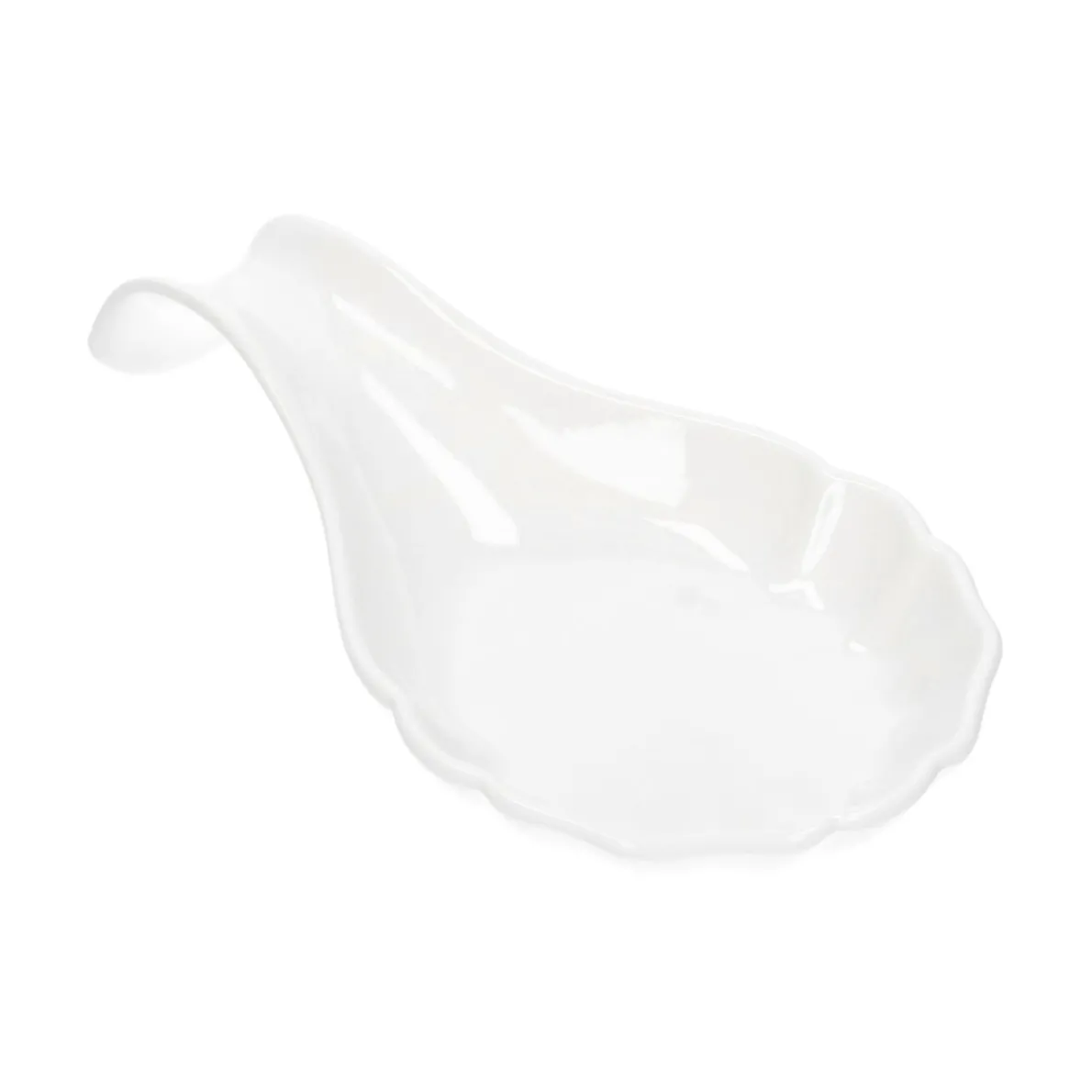 Pollepelhouder, porselein, schulprand