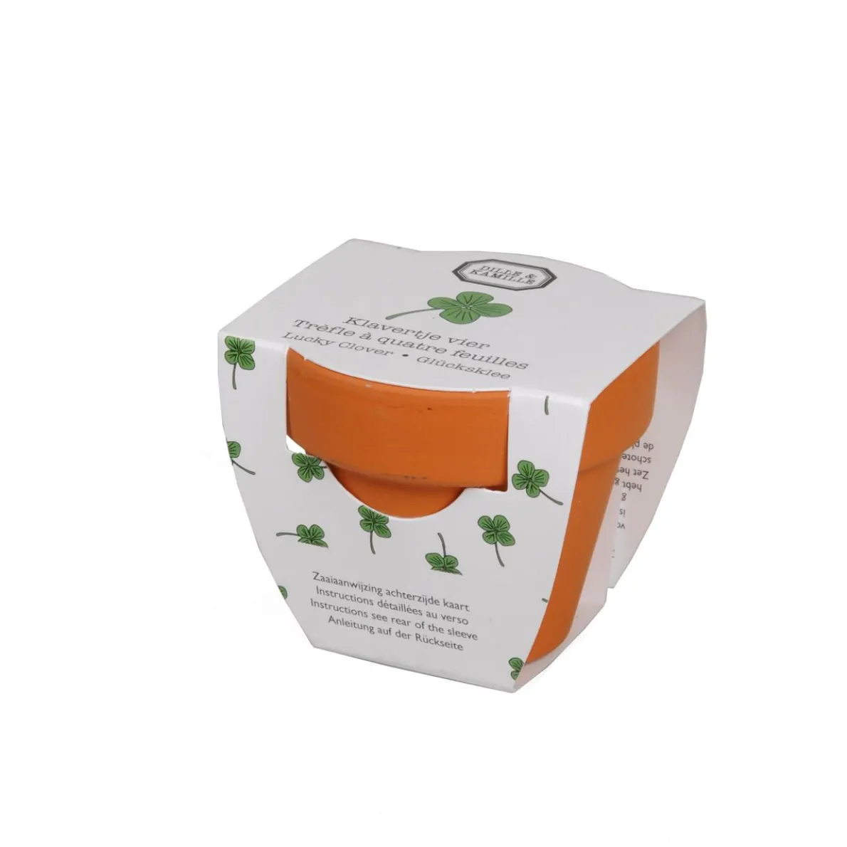 Potje met klavertjes vier