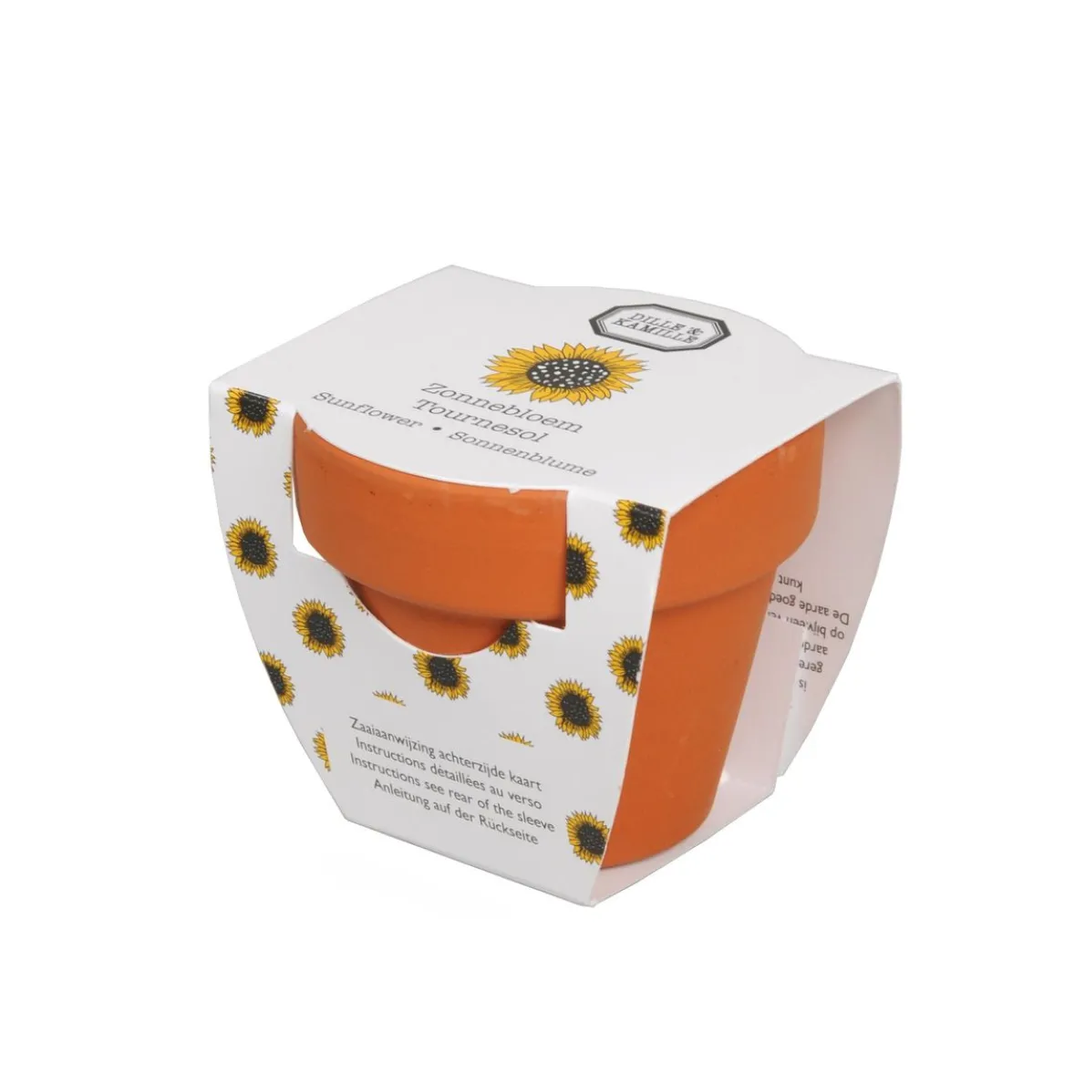 Potje met zonnebloemen