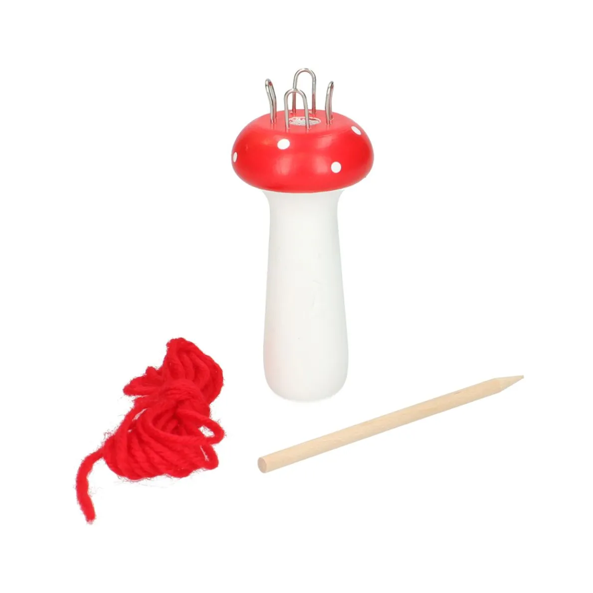 Punnikklos paddenstoel, hout, 4+