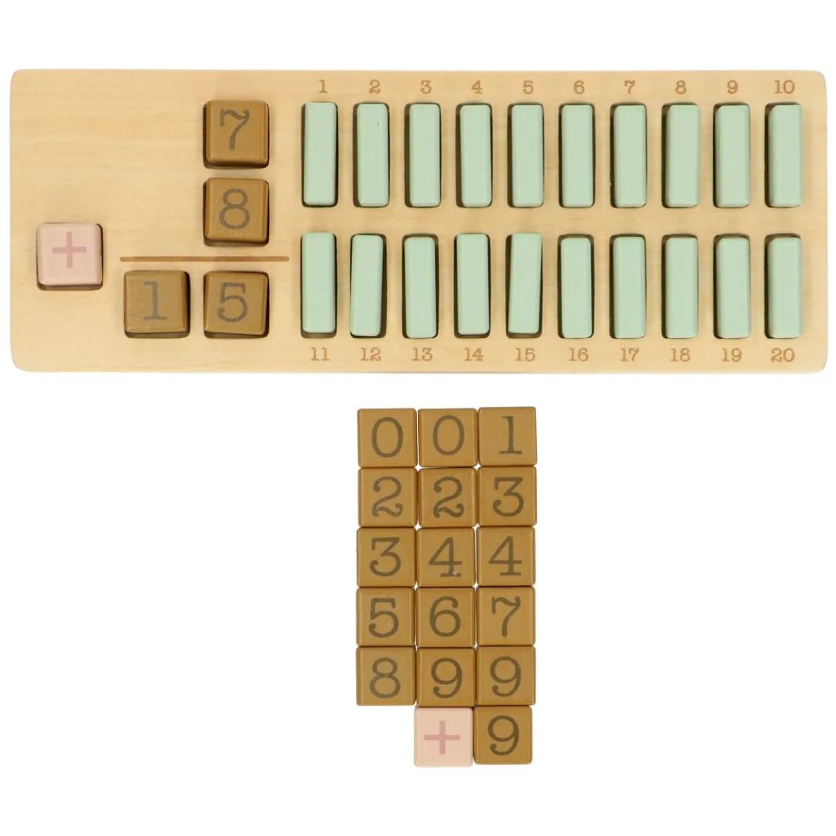 Rekenblokjes, hout
