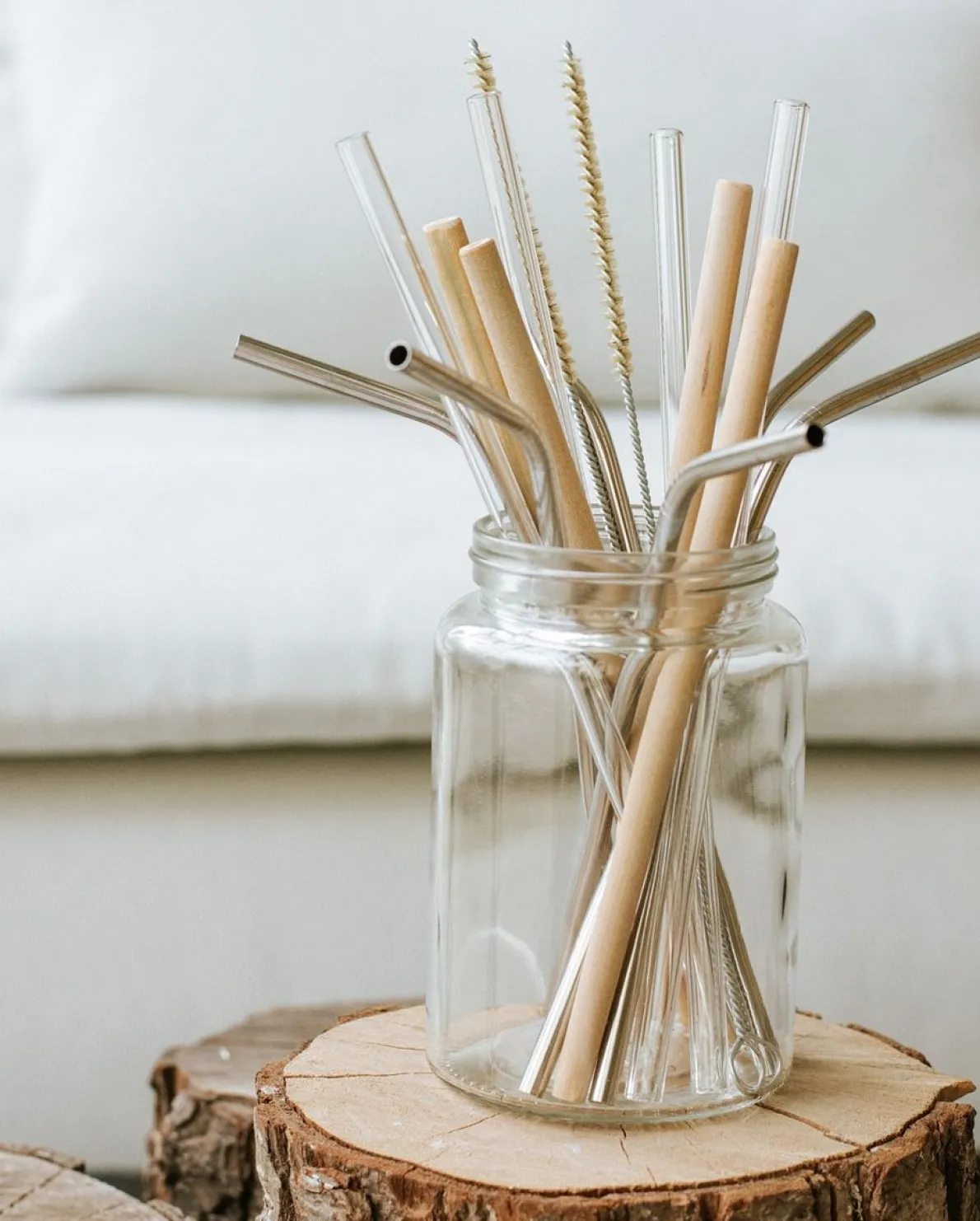 Rietje, bamboe, 20 cm