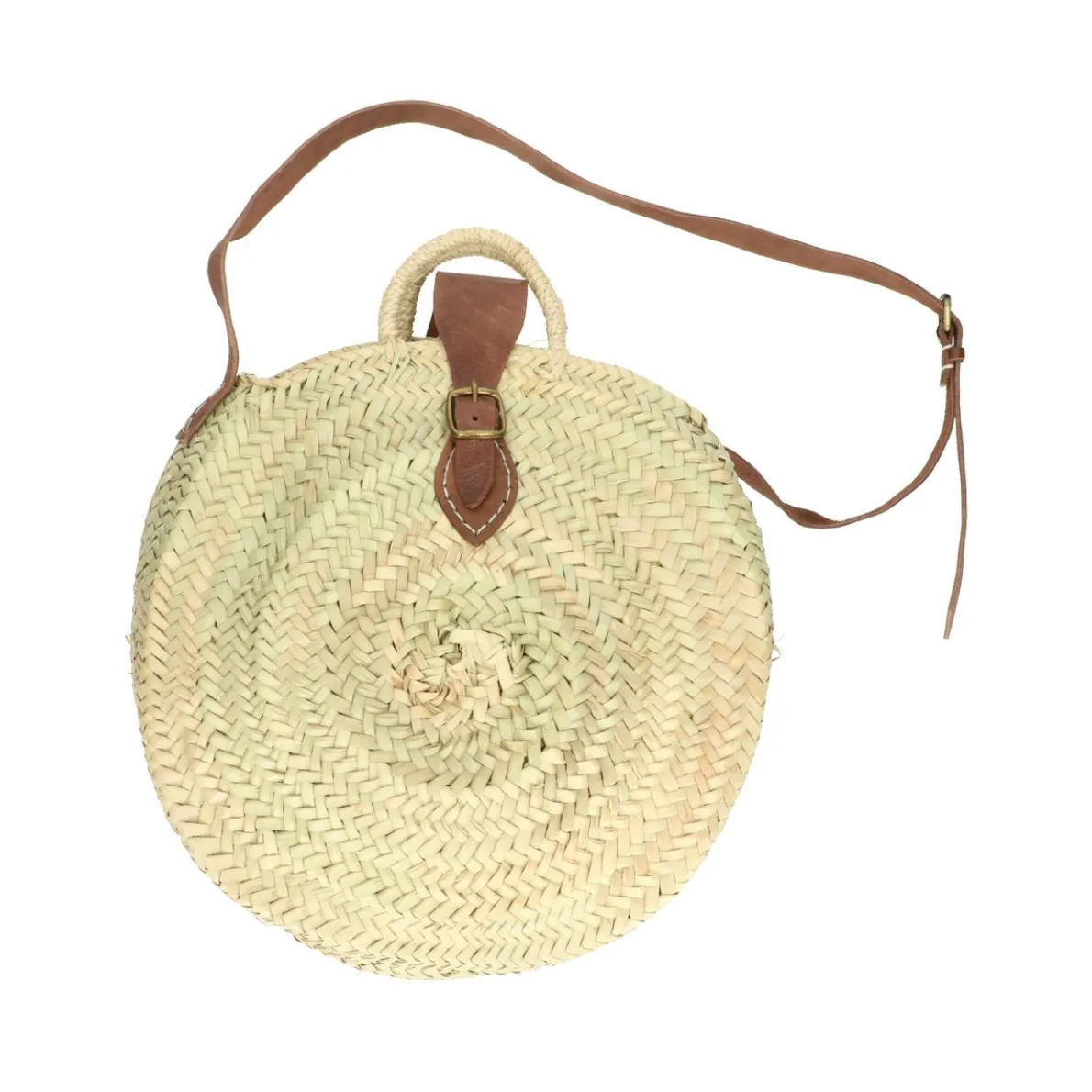 Ronde tas met schouderriem, palmblad, ø 38 cm