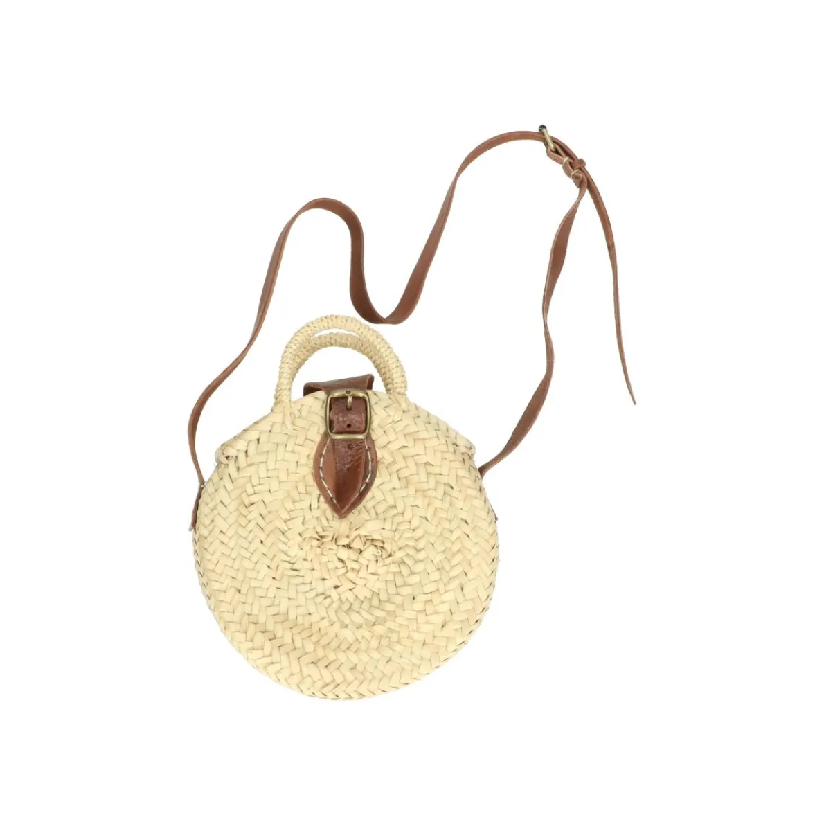 Ronde tas met schouderriem, palmblad, ø 24 cm