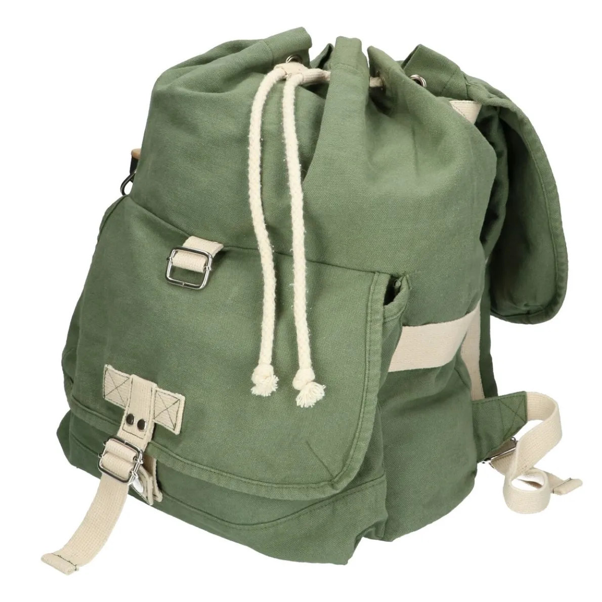 Rugzak, bio-katoen, bosgroen