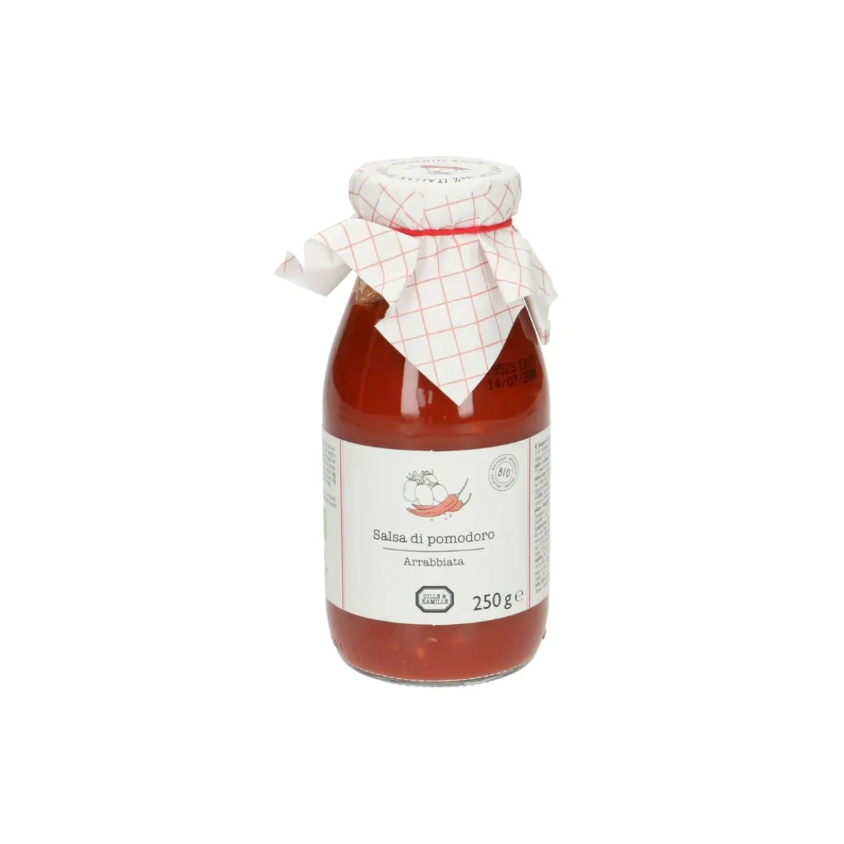 Salsa di pomodoro, basilico, 250 g, biologisch
